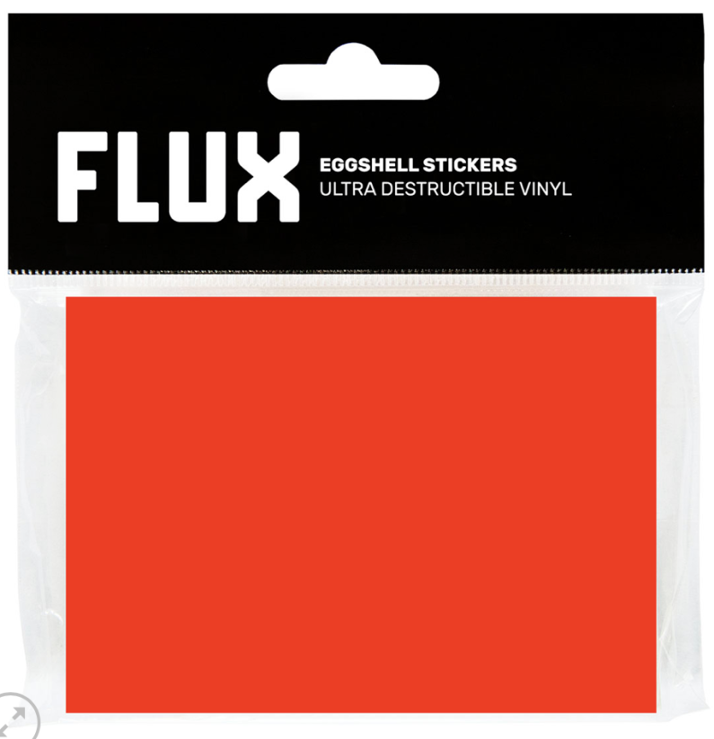 FLUX Eggshell Stickers 50ks -RED