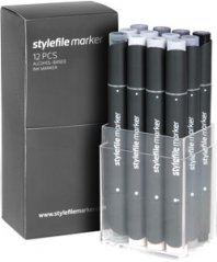 Stylefile Markers 12 - Cool Grey Set