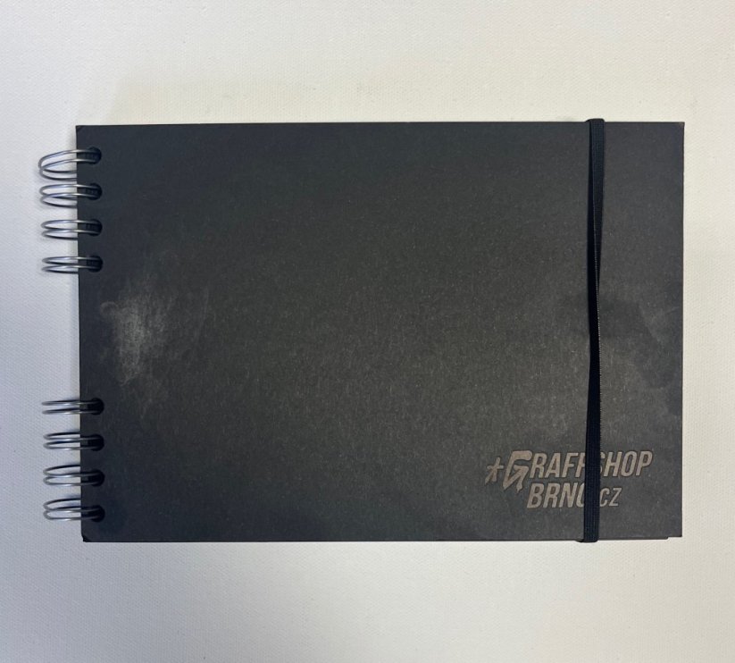 Blackbook made by Graffshopbrno A5 - black paper, landskype