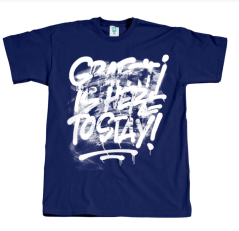 Montana T-Shirt - Graffiti is here to stay by Thierry Furger - Navy Blue