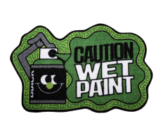 Montana Doormat Caution Wet Paint Green